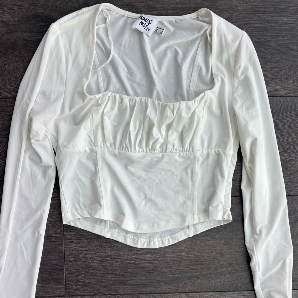 Princess Polly Cropped Long Sleeve corset top